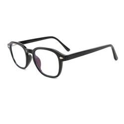 2025 Retro Acetate Blue Light Blocking Glasses - Unisex Eyewear (YX2182 black)