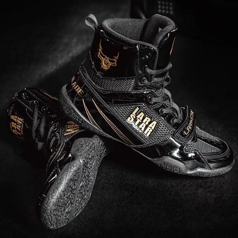 New Boxing Shoes Men's Large Size Wrestling Boots Mens Quality Fighting Shoes Mens Breathable Fitness Training