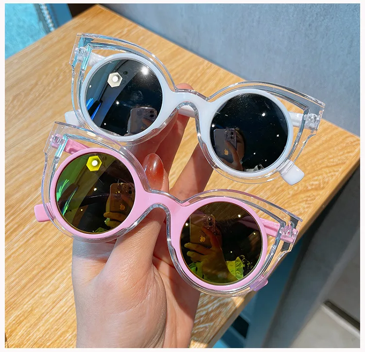 New Children Colors Fashion Round Cool Sunglasses Boys Girls Vintage Sunglasses Sunscreen UV Protection Classic Kids_voghion.com