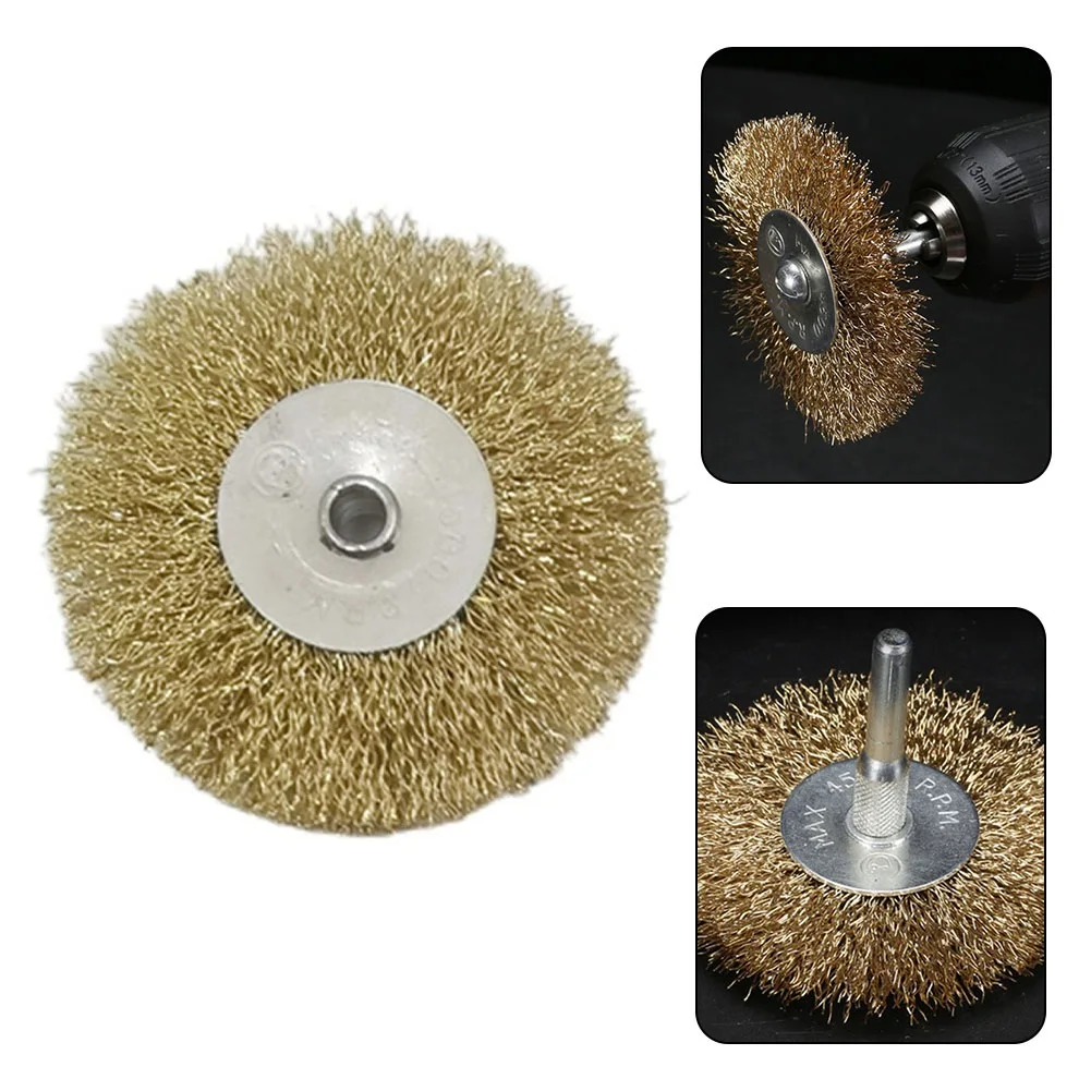 Sa801886651044aefa4ed4f27677bf968F Wire Wheel Brush Flat Crimped Stainless Steel 38mm 50mm 65mm 75mm For Angle Grinder Shank Wire Wheel For Drill Attachment
