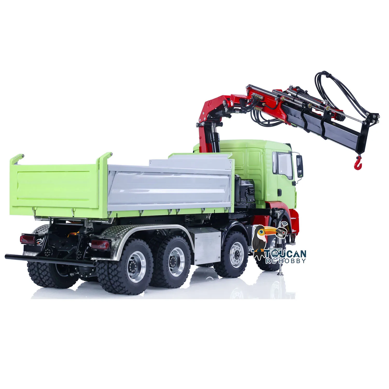 LESU 1/14 8X8 RC Hydraulic Dump Truck for Pl18Ev Remote Control Crane Dumper Painted Assembled Toy for Boy Thzh1439 6