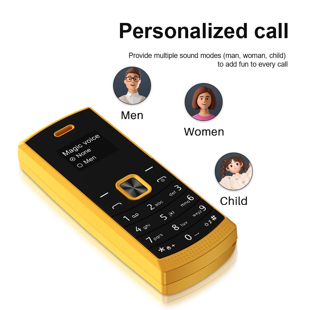 SERVO BM01 Mini Mobile Phone Magic Voice Speed Dial Bluetooth Dial-up Call Recording 2 SIM Standby 2G GSM Small Backup Cellphone