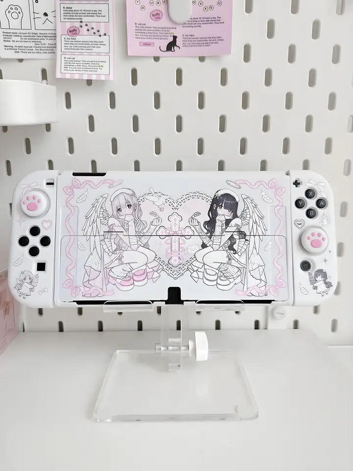 Cute Cow Print Nintendo Switch Case - TPU Protective Cover With Screen Protector