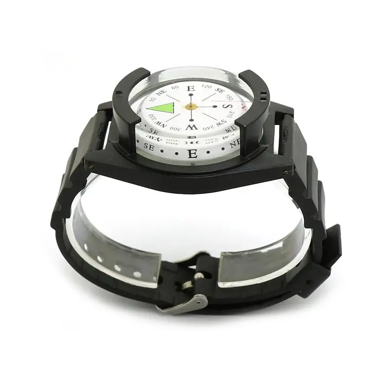 Wrist Compass Watch Military Outdoor Survival Diving Waterproof Bracelet Watch Band Gear Compass For Climbing Hiking,waterproof compass,mini compass,navigation compass,portable compass,survival compass
