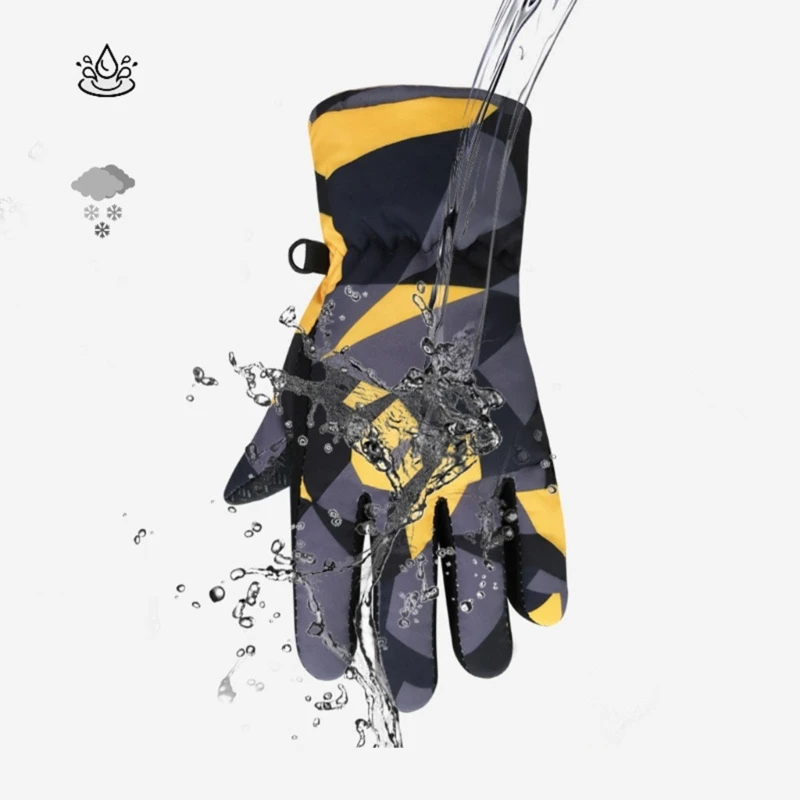

Kid Ski Gloves Waterproof Winter Snow Gloves Warm Unisex Gloves for Cold Weather