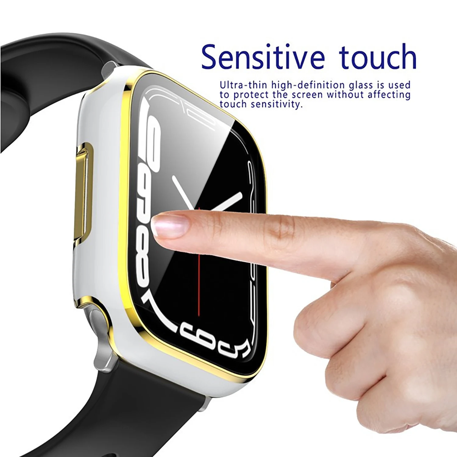 Galvanisierende zweifarbige Schutzhülle für Apple Watch S10 46 mm 45/44 mm 40/41 mm, integrierte Schalenfolie für iWatch S9 42 mm 38 mm – Detail 10