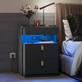 Nighstand with Charging Station, Night Stand 1