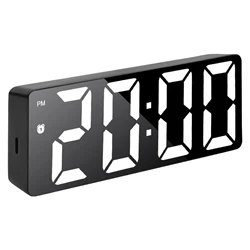 LED Display Digital Alarm Clock with Date, Temperature, and Snooze Features (StyleC)