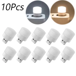 Mini USB Night Light - Warm White Eye Protection LED Lamp (10pcs Mixed)