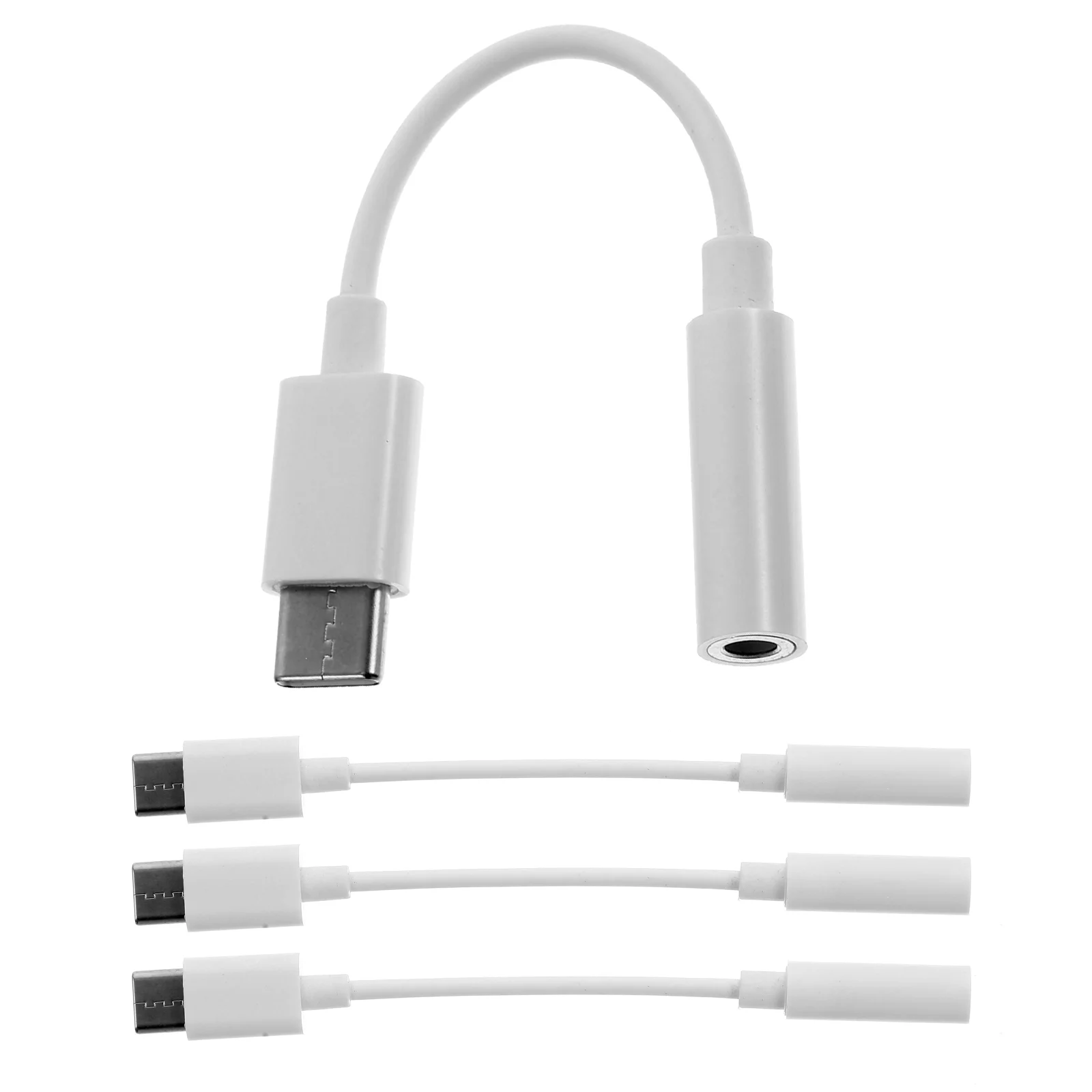 

4pcs Type-c Headphone Adapter Phone USB-C to Audio 35mm Cable Cord Accessory