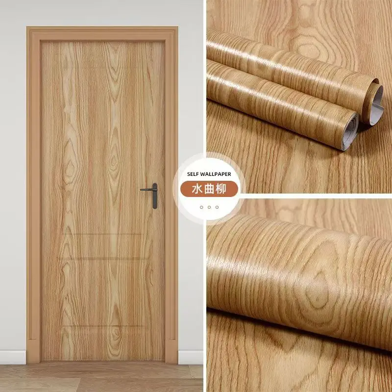 Waterproof Self-Adhesive Vinyl Wood Wallpaper for Home and Bedroom Decoration