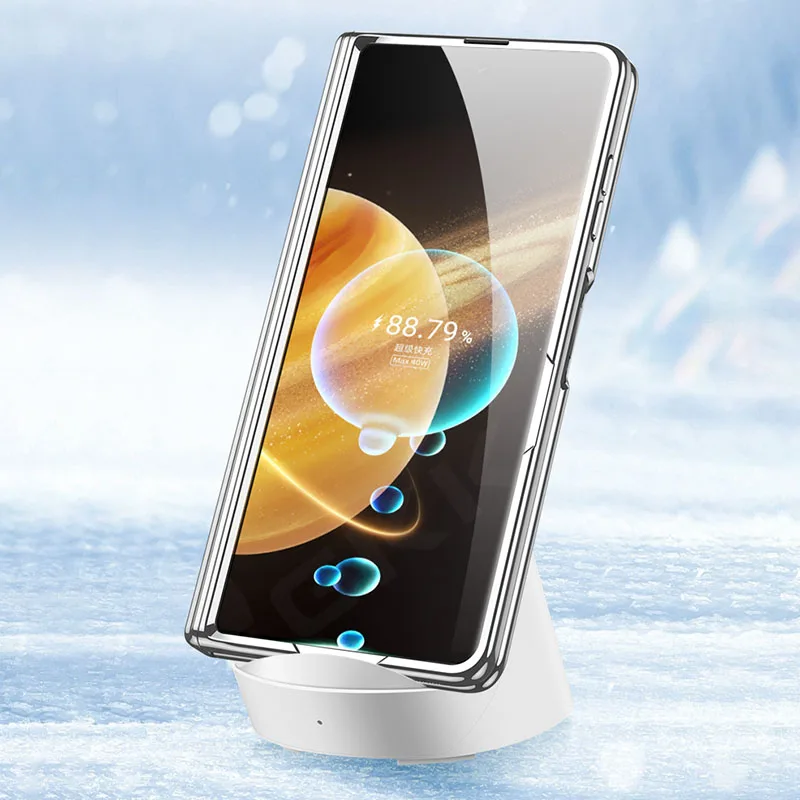 Magnetic Hinge Stand Plating Clear Case for Honor Magic v3 Outer Screen Glass Pr