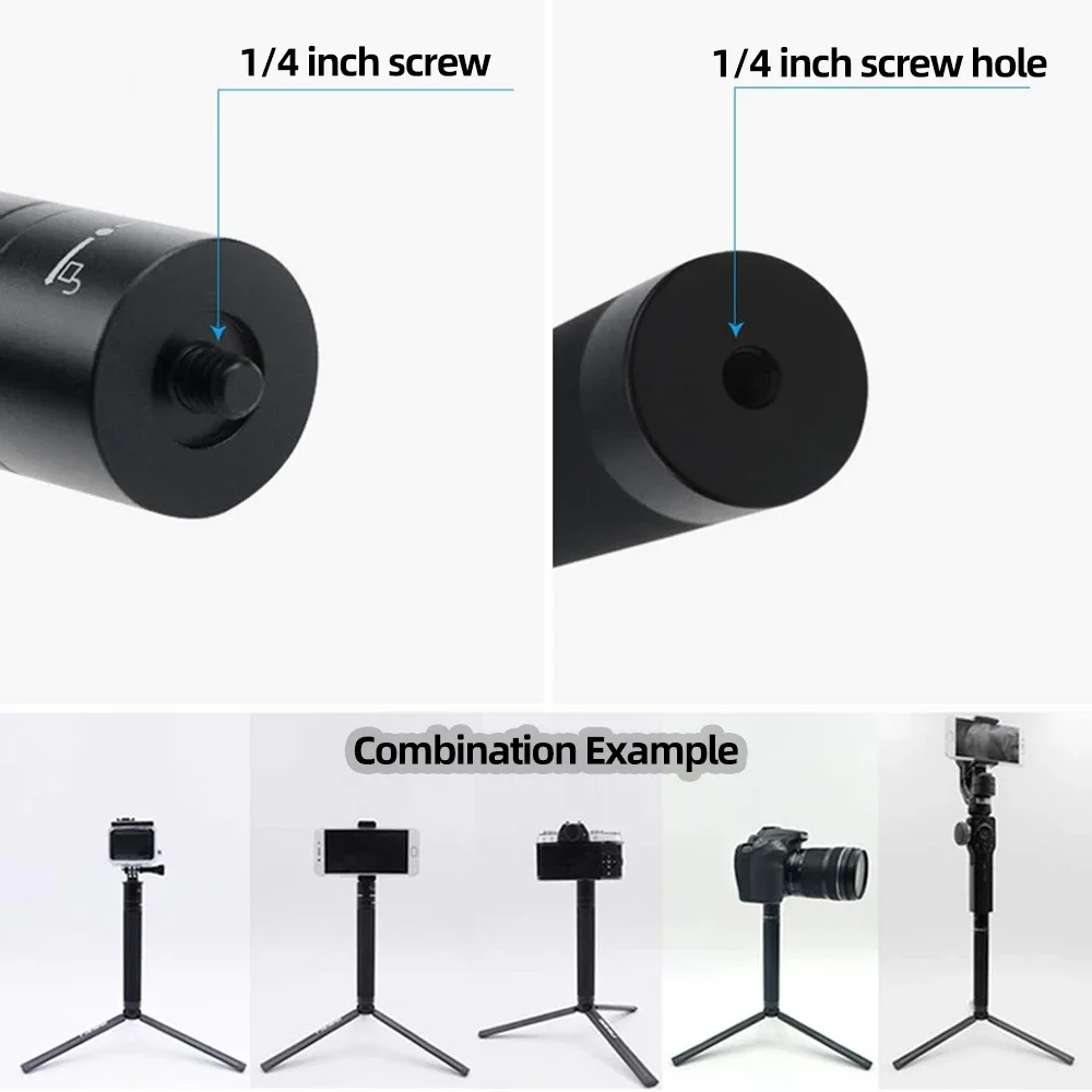 Aluminium Alloy Selfie Stick Pole Extension Monopod For GoPro Hero 13 12 11 10 9 8 7 Insta360 SJCAM AKASO DJI Osmo Action Camera