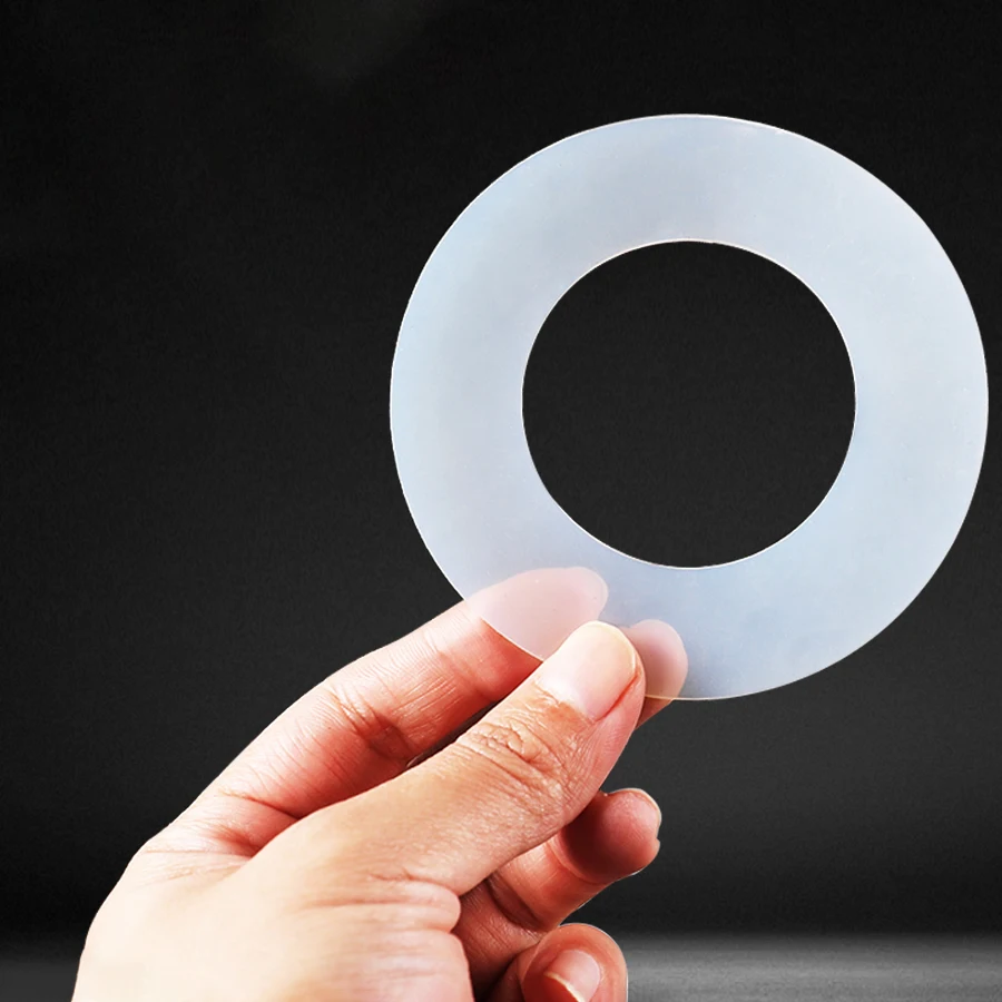 thumbnail image 2 of YANN1 10Pcs Silicone Gaskets, White Flat Washers, Waterproof Rubber O Ring Water Tap Bellows Hoses I.50972539 2 of 11