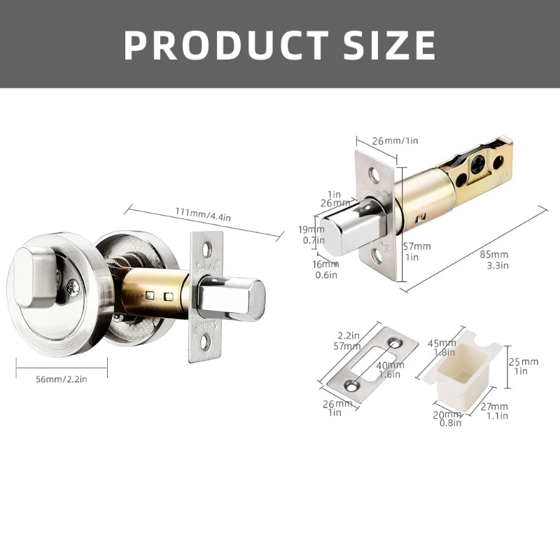 Invisible Door Lock enhances Security Easy Installation Concealed Door Lock Safe Home Or Office Use