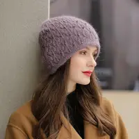 Autumn and winter new style versatile Baotou hat retro yarn hat warm ear protection pile cap cold hat 1