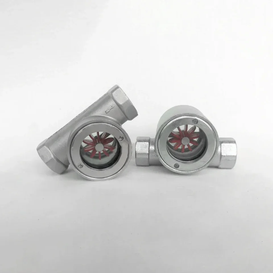 Indicateur De Débit En Verre | Filetage BSPT/NPT Femelle 1/2 à 2 Pouces, Acier Inox 304/316, Pour Eau, Huile, Fluides