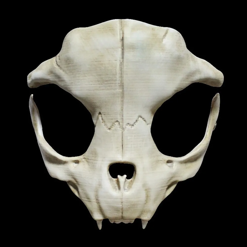 White Bone Head Mask, Resin Skull Scary Horror Ninja Mask Costume Props