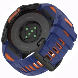 Premium Sport Silicone Watch Band - 22mm/26mm, Compatible with Smartwatches - 1PCS QuickFit 26mm (Navy Blue Orange)