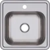 D115151 Dayton Single Bowl Drop-in Stainless Steel Bar Sink 15 x 15 with 2" Drain Hole 1