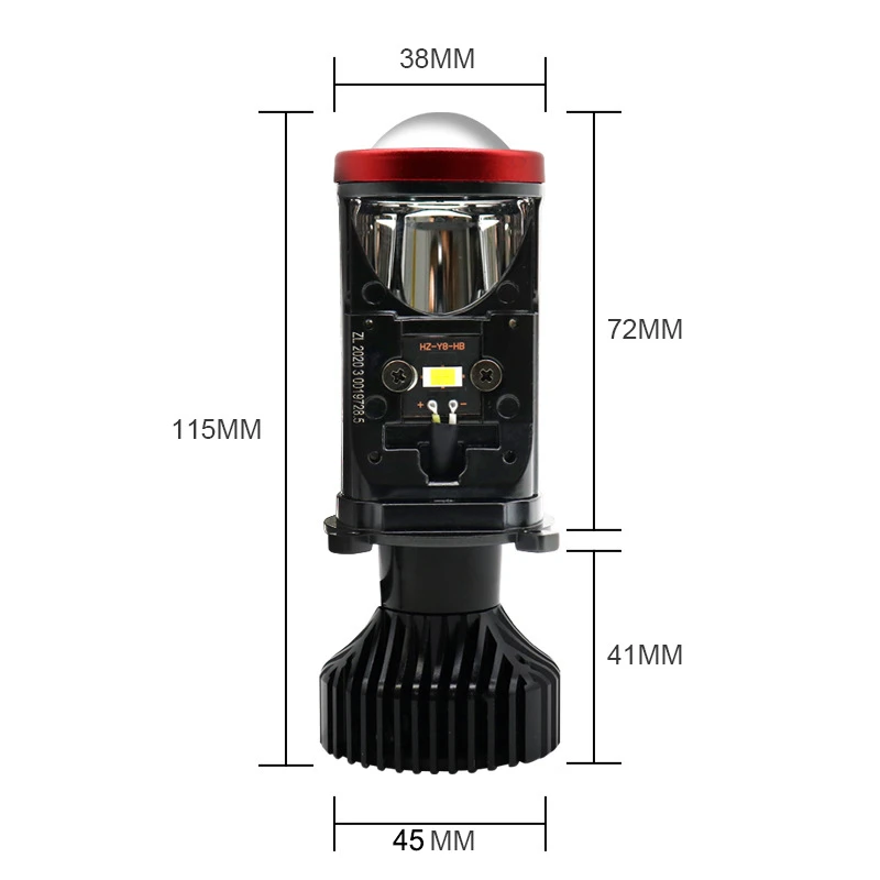 2pcs LED Headlight H4 Bulbs Projector Mini Lens Auto 100W Kit H4 LED Conversion High Beam Low Beam Turbo Fan For Car Light Lamp