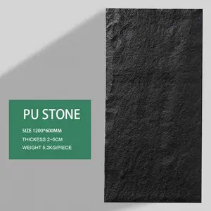 Exterior 1200*600mm decorativo PU panel de piedra