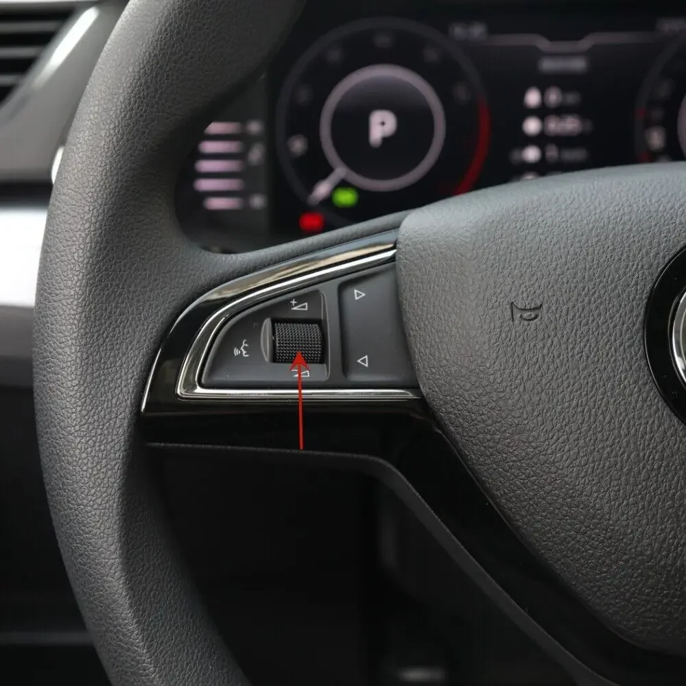 Bouton De Volant Audio Pour Skoda Superb III, Octavia, Kodiaq, Scala - ABS Noir, Remplacement