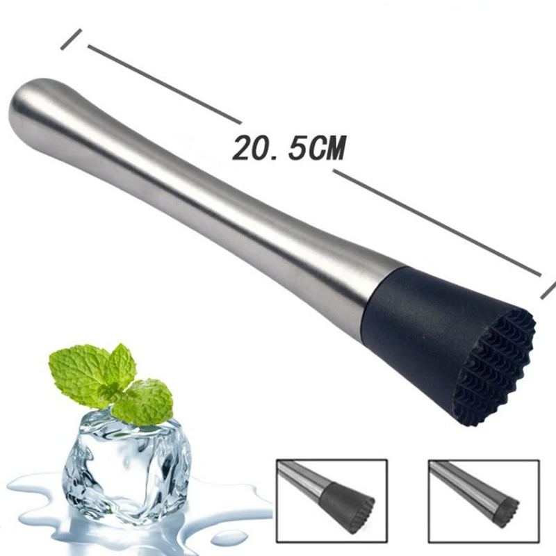201 stainless steel cocktail stick 20.5cm crushed popsicle ice crusher bar tool