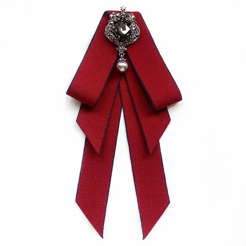 Bow Tie Vintage Bow Tie Cameo Ladies Head Diamond Ribbon Tassel Brooch Chic Girls Elegant Jewelry Collar Pin For Men