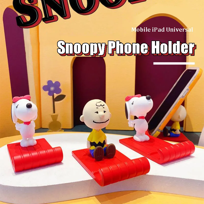 

Переносной кронштейн для телефона Snoopy с рисунком Чарли, ленивое настольное кресло, красивое настольное украшение для девочек