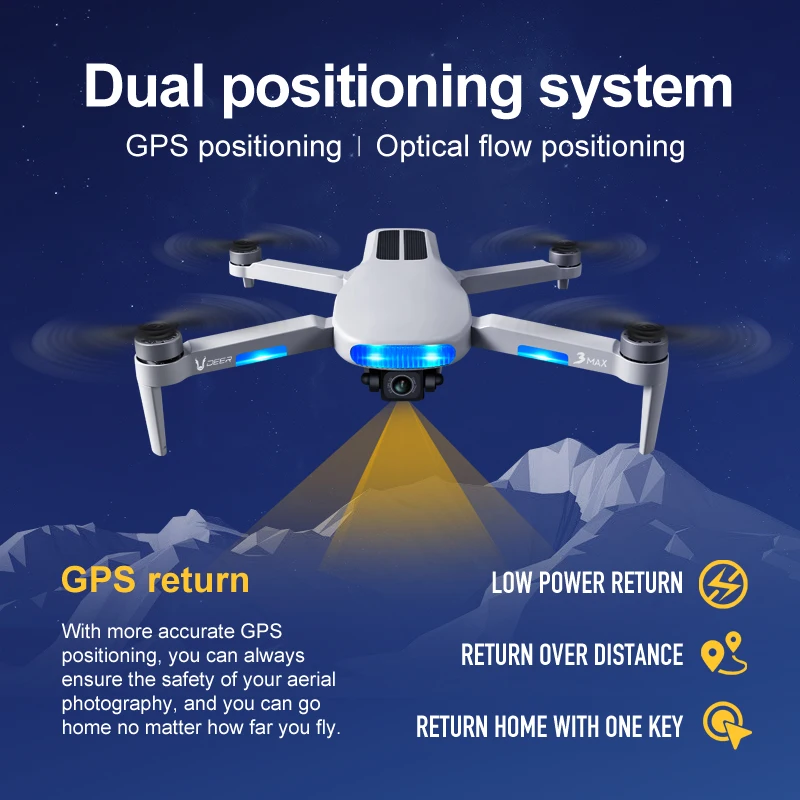 RC 드론, 6K/8k HD 카메라, 장애물 회피, 항공 사진, 4 축 브러시리스 모터, GPS 포지셔닝 항공기 장난감