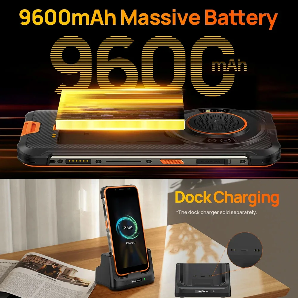 In Stock Ulefone Power Armor 16S ,NFC, 16GB RAM 128GB ROM,50MP Camera, 9600mAh ,122dB Loudest Speaker, Android, Global Version 5
