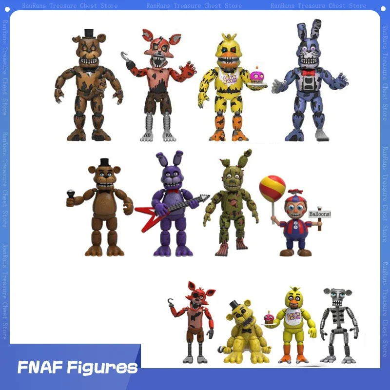 15Cm Fnaf Figure Freddy Bonnie Foxy Chica Fazbear Action Figure Pvc Collection Doll Mobile Golden Freddy Model Toys