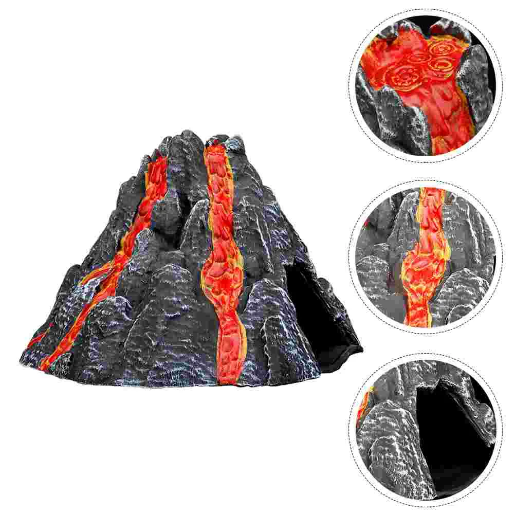 

Volcano Toy Model Ornament Volcanic Decoration Tank Kids Aquarium Figurine Mini Erupting Excavation Figures Artificial Set