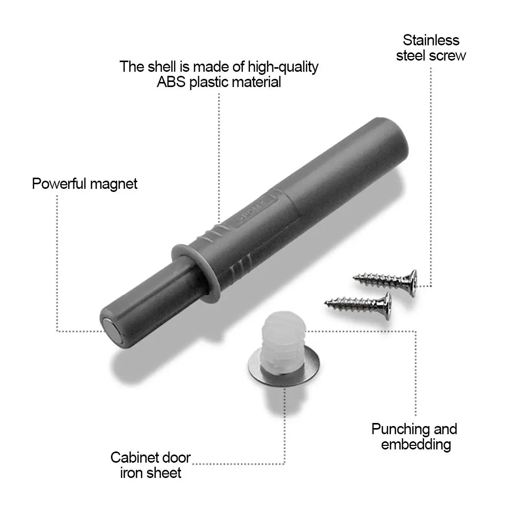 5Pcs Soft Quiet Close Closer Concealed Cabinet Rebounder Dampers Buffers for Kitchen Cabinet Drawer Furniture Door Stopper