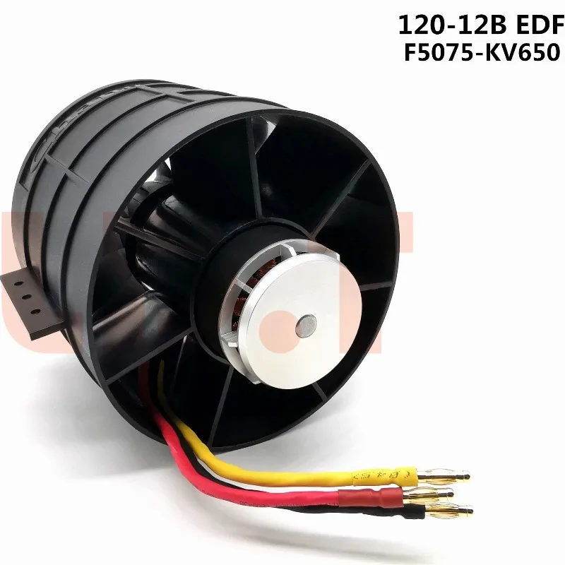 모형 항공기 EDF 120mm 12날개 덕트 팬 F5075-KV650 브러시리스 모터 7.5KG 추력