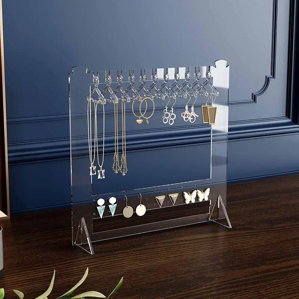 11pcs Hanger Clear Acrylic Jewelry Display Rack Earrings Hanging