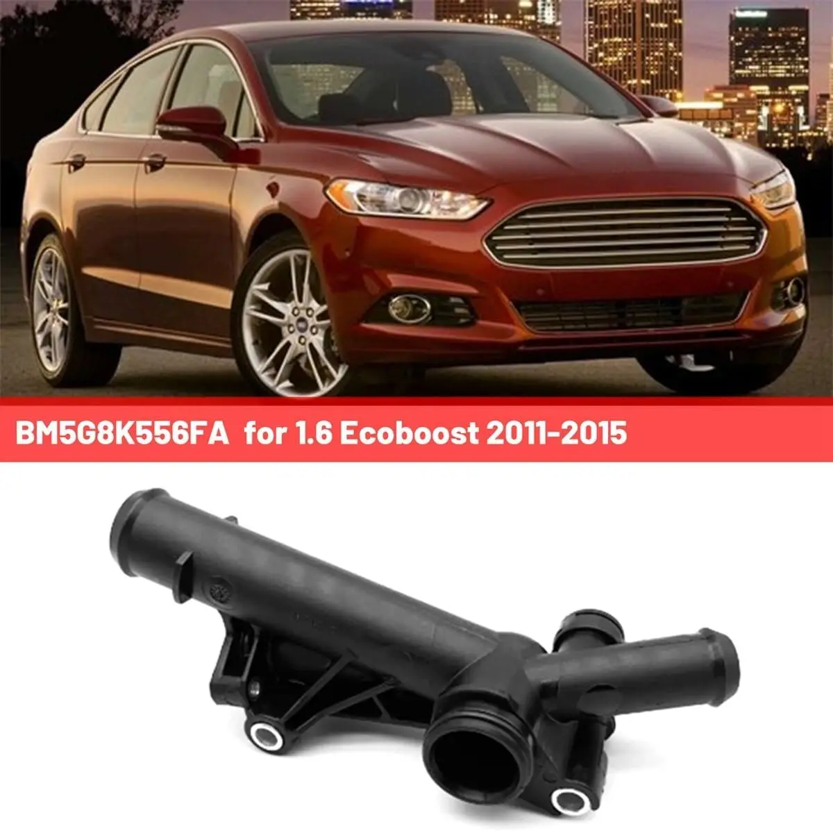 Thermostat Water Pipe Fitting Housing Radiator Coolant Equipment Water Pipe Fit for Ford KUGA MK2 2013- 1.6T Mondeo Ecoboost engine coolant thermostat,thermostat housing cover