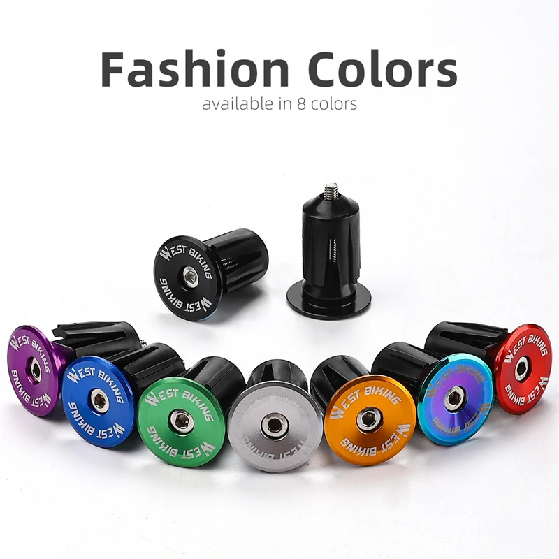 WEST BIKING Multicolor Bicycle Expansion Plug With Tools Aluminum Alloy MTB Road Bike Handlebar Stopper Bike Bar End Plugs