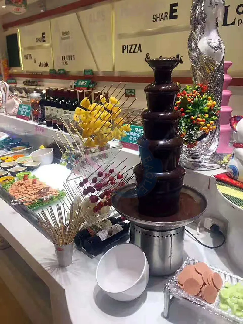 220v/110v 5 Layers Electric Commercial Electric Chocolate Fountain Machine Chocolate Waterfall Machine Eu/Au/Uk/Us Plug