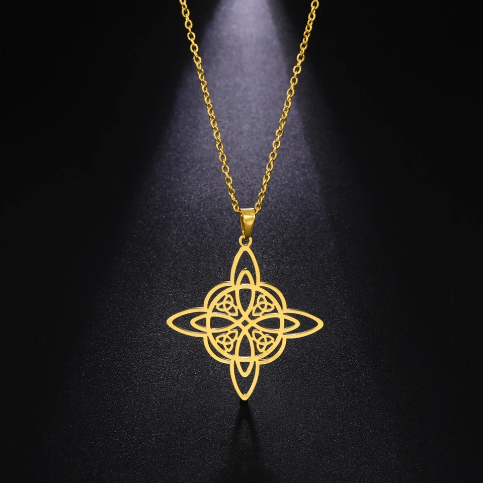 Teamer Collana Vintage con nodo strega per