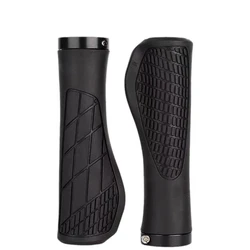 Premium Anti - Skid Locking Mountain Bike Handlebar Grips - Soft Rubber for Comfortable Cycling (Black)