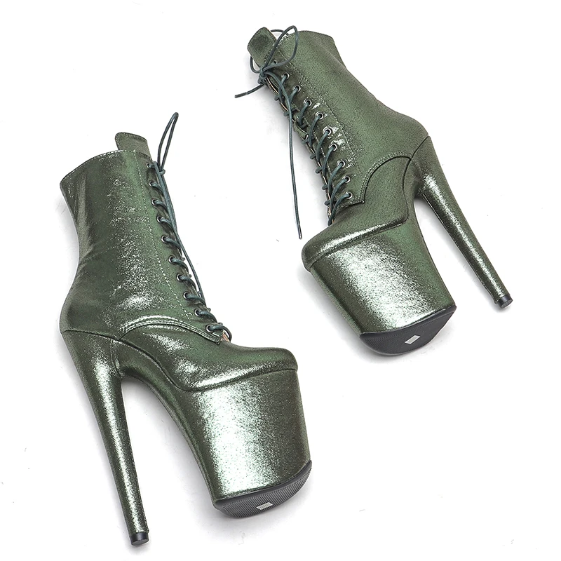 Leecabe  20CM/8inches Pole dancing shoes High Heel platform Pole Dance boot