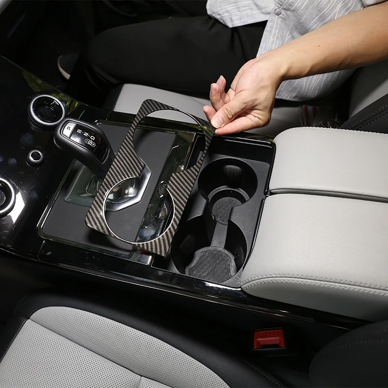 

Наклейки для интерьера для Range Rover Evoque L551 2019-2020, Крышка держателя стакана для воды, декоративная панель, ABS держатель для стакана, защитный комплект