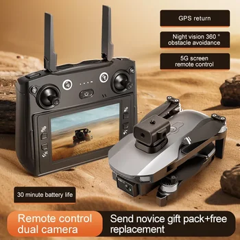 NUOVO S186 8K Professionale HD Macchina Fotografica GPS Drone FPV Con Schermo di Controllo Remoto 5G WIFI Evitamento Ostacoli RC Quadcopter Dron Giocattolo