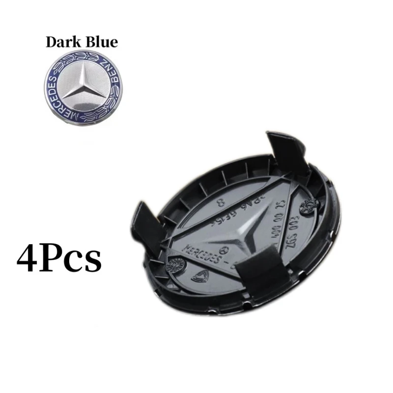 4Pcs 75MM Mercedes Wheel Center Caps For W176 W177 W203 W204 W205 W206 W212 W213 W214 W211 W223 W222 W222 W223 W246 W247 W219