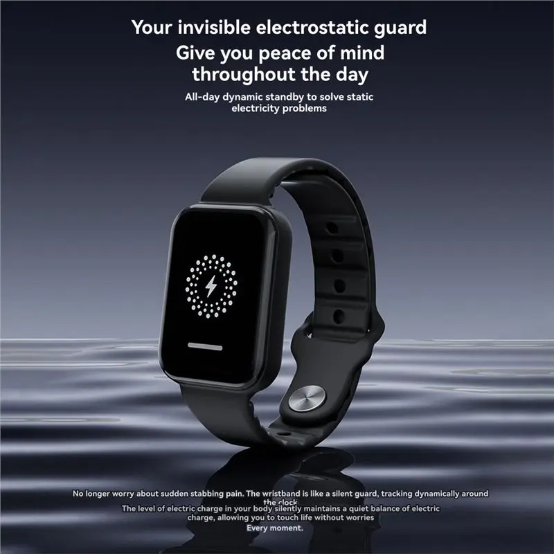 AI MCU 무선 정전기 방지 팔찌 스마트 손목 스트랩 에너지 버클 정전기 제거기 겨울용 손목밴드-ABIU