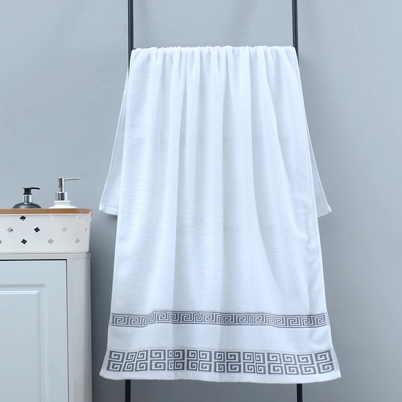 Luxurious Black 100% Cotton Terry Bath Towels - Large, Absorbent, and Perfect