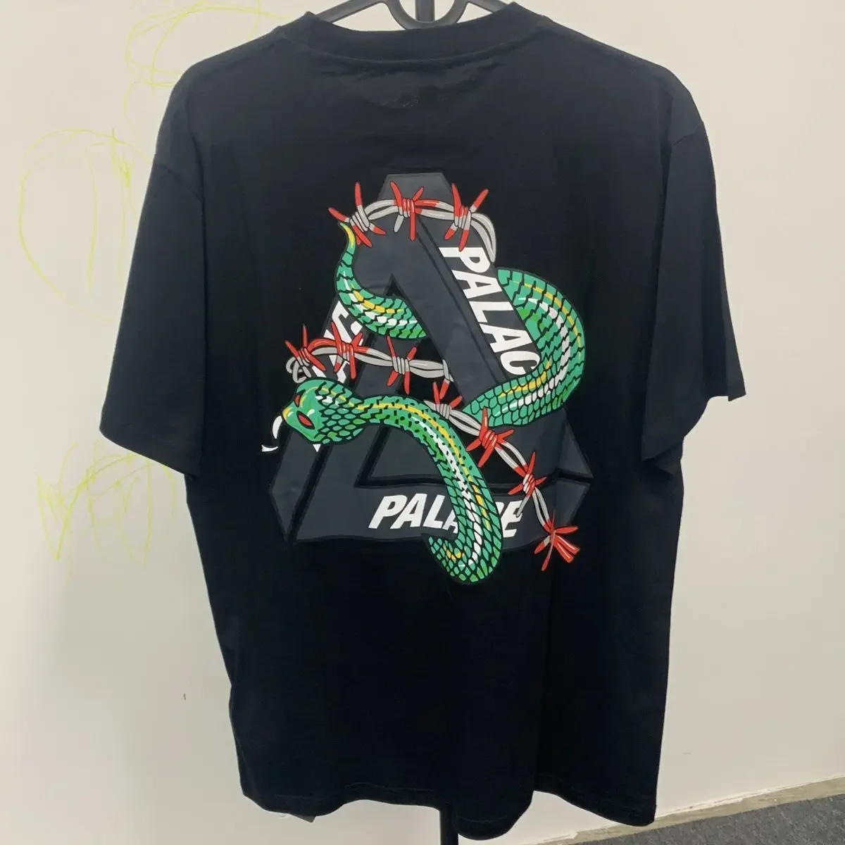 

Summer fashion brand Palace short-sleeved T-shirt loose triangle cobra hip-hop style loose casual street tops for men and women