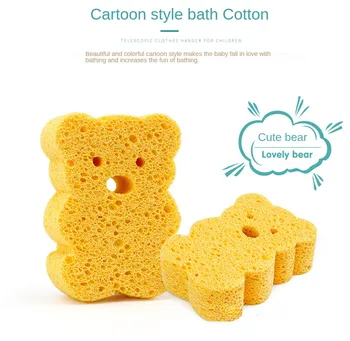 Natural Wood Pulp Sponge Cute Animal Children Kids Infants Shower Bath Toys Durable Healthy Sponge Scrubber Bathroom Accessories 4